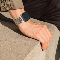 Accezz Mat Titanium bandje Apple Watch | 44/45/46/49 mm - Titanium