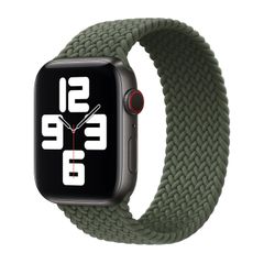 Apple Gevlochten solobandje Apple Watch | 44/45/46/49 mm - Maat 6 - Inverness Green