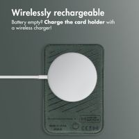 Accezz Magnetic Leather Card Holder - Compatible with Apple Find My - Cedar Green