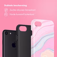 Selencia Vivid Backcover Apple iPhone SE (2022 / 2020) / 8 / 7 - Pastel Lipstick Marble