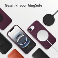 Accezz MagSafe Leather Backcover Apple iPhone 17e / 16e - Heath Purple