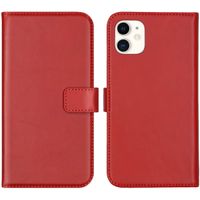 Selencia Echt Lederen Bookcase Apple iPhone 11 - Rood
