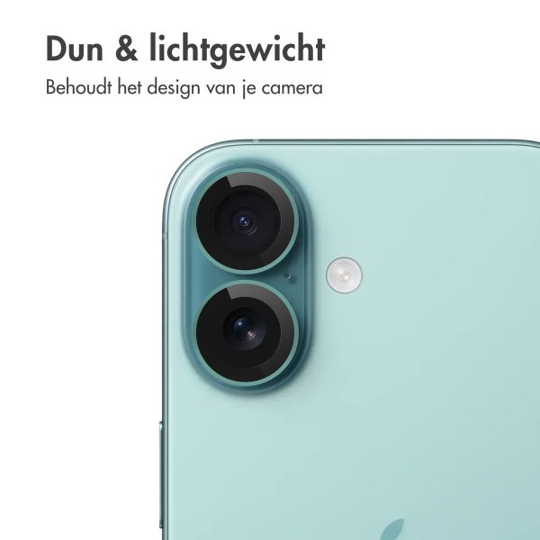 imoshion 2 Pack Camera lens protector iPhone 16 / 16 Plus - Teal