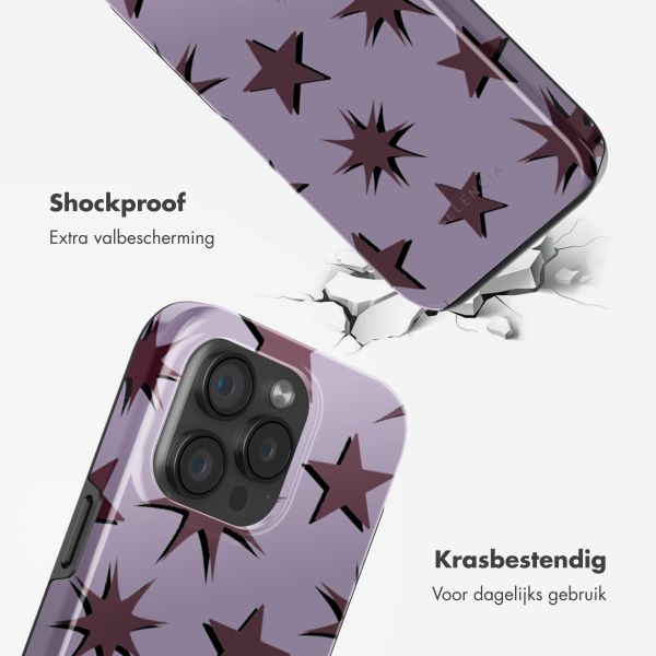 Selencia Vivid Backcover met MagSafe Apple iPhone 15 Pro - Stars Plum Lilac