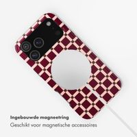 Selencia Vivid Backcover met MagSafe Apple iPhone 18 Pro Max / 17 Pro Max - Check This Burgundy