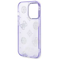 Guess Peony Glitter Backcover iPhone 14 Pro - Lila