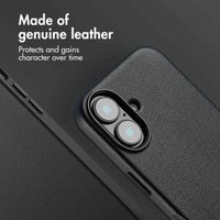 Accezz Leather Back Cover with MagSafe Apple iPhone 16 - Onyx Black