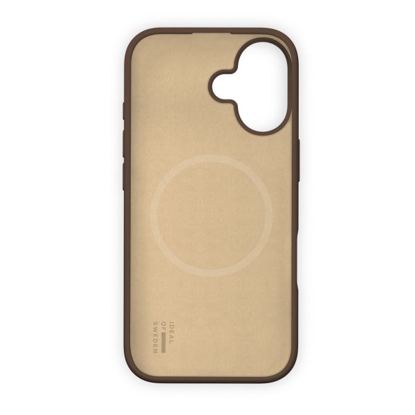 iDeal of Sweden Silicone Case met MagSafe Apple iPhone 16 - Mocha Mousse