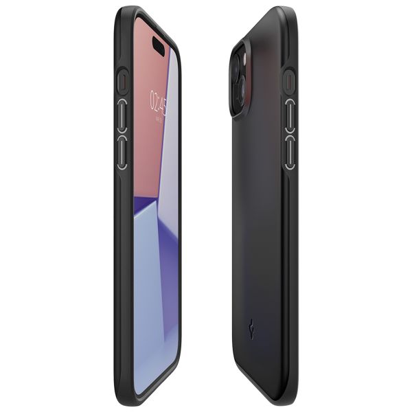 Spigen Thin Fit Backcover iPhone 15 - Zwart