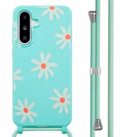 imoshion Siliconen design hoesje met koord Samsung Galaxy A36 / A56 - Green Flower Distance