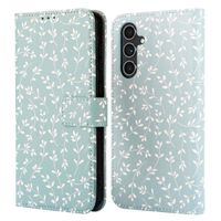 imoshion Design Bookcase Samsung Galaxy A54 (5G) - Smoke Green Flowers