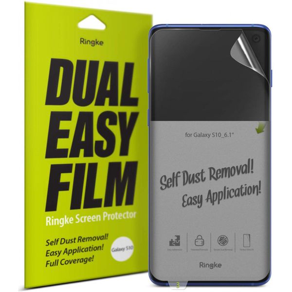 Ringke Dual Easy Screenprotector Duo Pack Samsung Galaxy S10