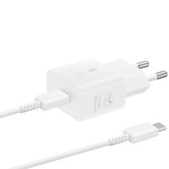 Samsung Originele 25W Efficiency Adapter met USB-C naar USB-C kabel - 1 meter - Wit