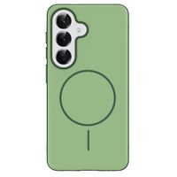 imoshion Color Backcover met Thin MagSafe Ring Samsung Galaxy S25 - Donkergroen