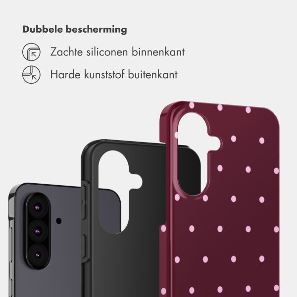 Selencia Vivid Backcover Samsung Galaxy A37 (5G) - Happy Dots Burgundy