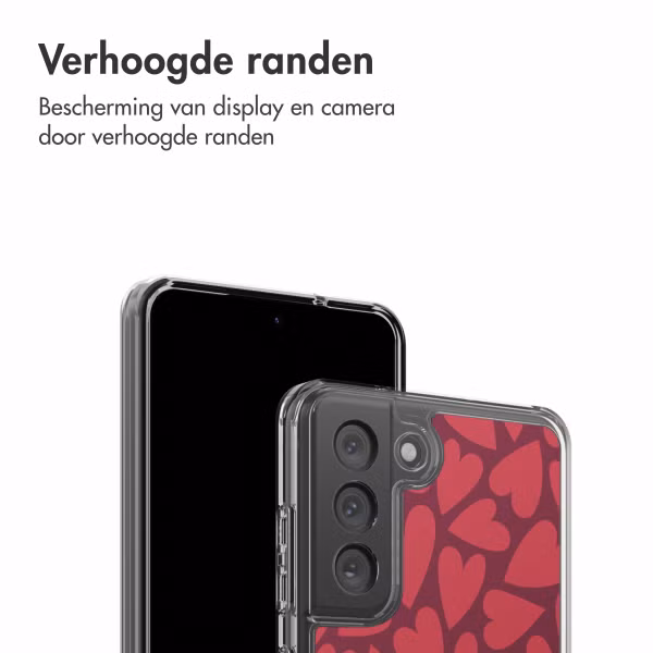 imoshion Design hoesje Samsung Galaxy S21 FE - Hearty Coral Dust