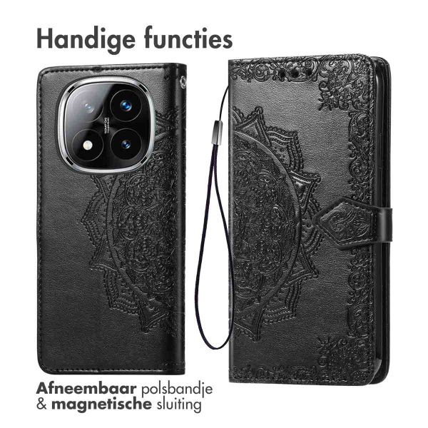 imoshion Mandala Bookcase Xiaomi Redmi Note 14 Pro (4G) - Zwart