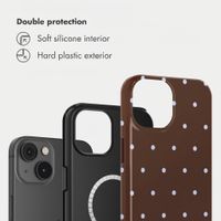 Selencia Vivid Back Cover with MagSafe Apple iPhone 14 - Happy Dots Chocolate