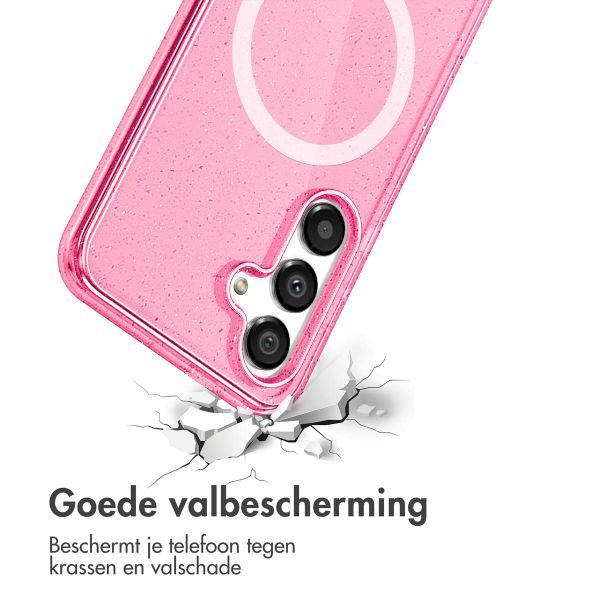 imoshion Sparkle Backcover met MagSafe Samsung Galaxy S25 - Glitter Roze