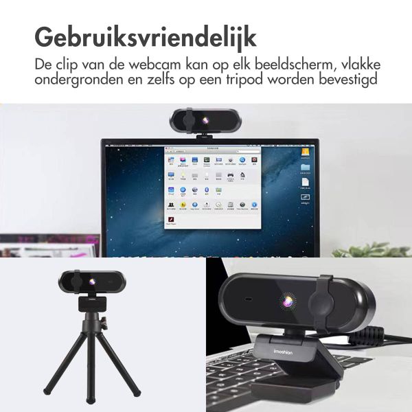 imoshion Webcam 2K QHD - Geschikt voor laptops en computers - Zwart