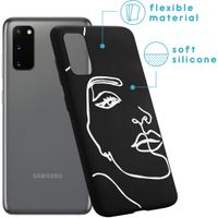 imoshion Design hoesje Samsung Galaxy S20 - Abstract Gezicht - Wit