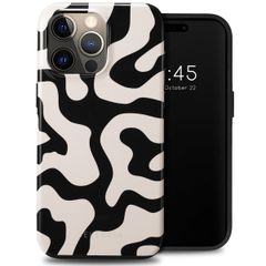 Selencia Vivid Backcover Apple iPhone 15 Pro Max - Art Wave Black