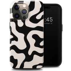 Selencia Vivid Tough Backcover iPhone 15 Pro Max - Art Wave Black