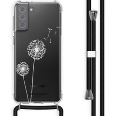 imoshion Design hoesje met koord voor Samsung Galaxy S21 FE - Paardenbloem - Wit