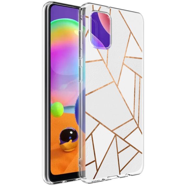 imoshion Design hoesje Samsung Galaxy A31 - Grafisch Koper / Wit