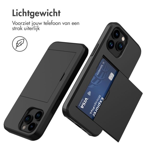 imoshion Backcover met pasjeshouder Apple iPhone 14 Pro - Zwart