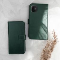 Selencia Echt Leren Bookcase Samsung Galaxy A51 - Groen