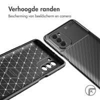 imoshion Carbon Softcase Backcover Motorola Moto G51 - Zwart