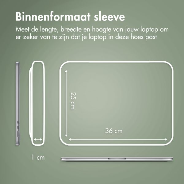 Accezz Leather Laptop hoes Apple MacBook 15 inch - Laptopsleeve - Cognac