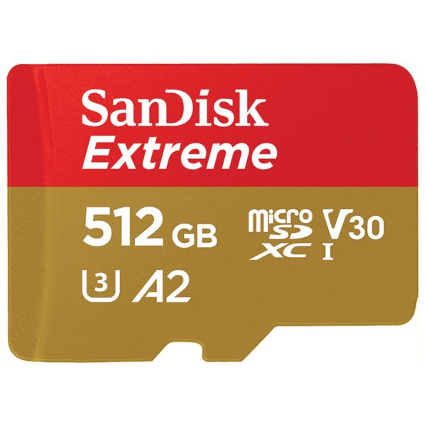 SanDisk microSD Extreme - 512GB - Inclusief RescuePro Deluxe - UHS-I/U3/Full HD/4K UHD