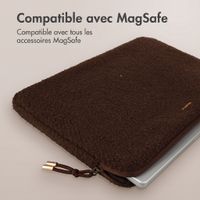 Selencia Teddy Laptop hoes 13-14 inch - Laptopsleeve - Choco Brown