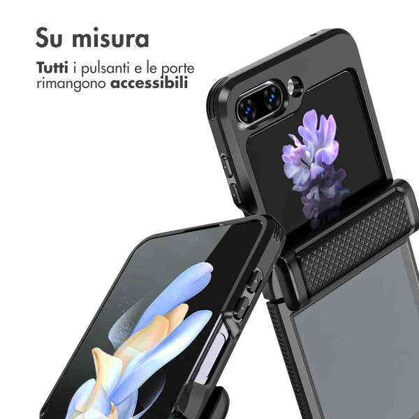 imoshion Rugged Clear Backcover Samsung Galaxy Z Flip 5 - Zwart