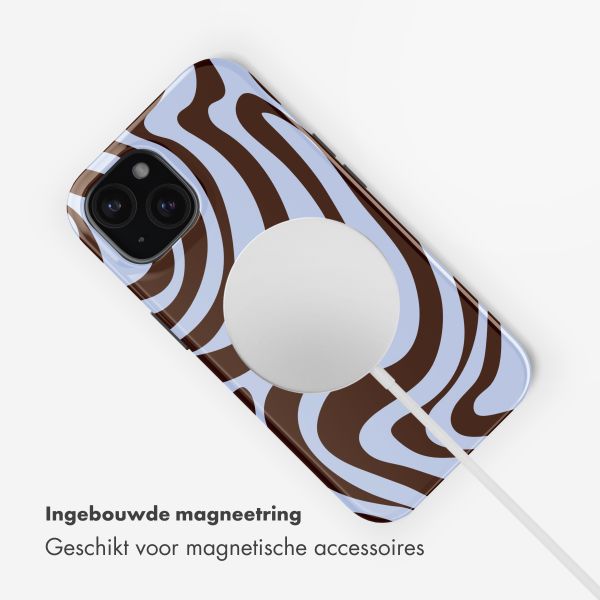 Selencia Vivid Backcover met MagSafe Apple iPhone 15 - Dream Swirl Chocolate