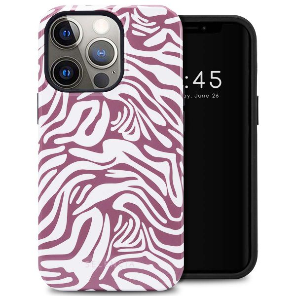 Selencia Vivid Tough Backcover iPhone 13 Pro - Trippy Swirl Dark Rose