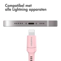 imoshion Lightning naar USB kabel - Non-MFi - Gevlochten textiel - 2 meter - Roze