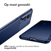 imoshion Carbon Softcase Backcover Xiaomi 12 / 12X - Blauw