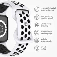 imoshion Sport⁺ bandje Apple Watch Series 1 t/m 10 / SE / Ultra (2) (44/45/46/49 mm) - Maat M/L - Pure Platinum & Black