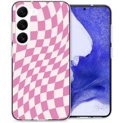 imoshion Design hoesje Samsung Galaxy S23 Plus - Retro Pink Check