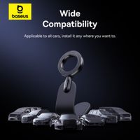 Baseus C02 Go Telefoonhouder auto - Magnetisch - Dashboard en middenconsole - Cluster Black