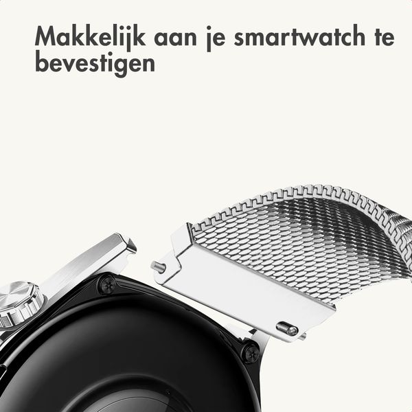 imoshion Milanees magnetisch bandje  - Universeel 18 mm aansluiting - Zilver