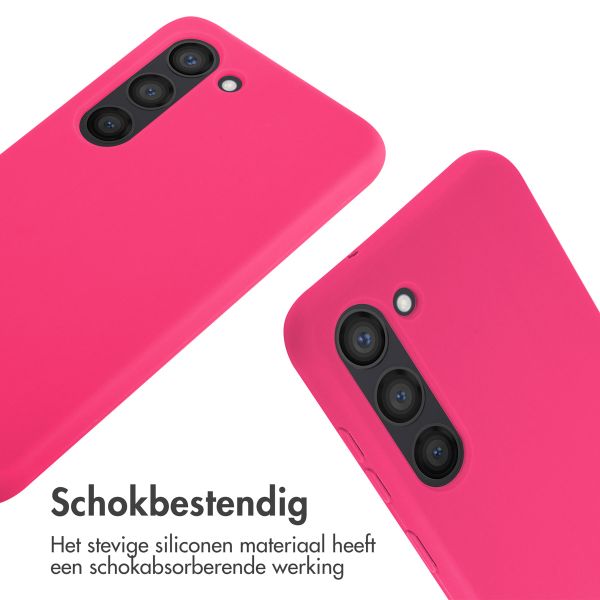 imoshion Siliconen hoesje met koord Samsung Galaxy S23 - Fluor Roze