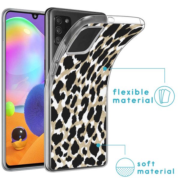 imoshion Design hoesje Samsung Galaxy A31 - Luipaard / Zwart