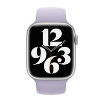 Apple Siliconen solobandje Apple Watch | 44/45/46/49 mm - Maat 4 - Purple Fog