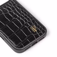 iDeal of Sweden Vegan Leather MagSafe Backcover Apple iPhone 17 Pro - Black Croco