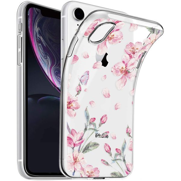 imoshion Design hoesje iPhone Xr - Bloem - Roze