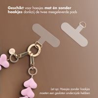 Selencia Transparent Case with Hooks + Lova Wrist Strap Apple iPhone 16 Pro - Cotton Candy